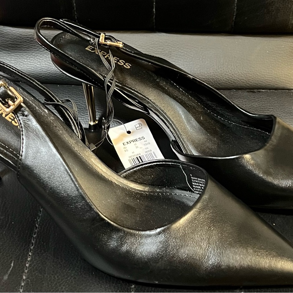 SALE Express Black Heeled Women's Shoes